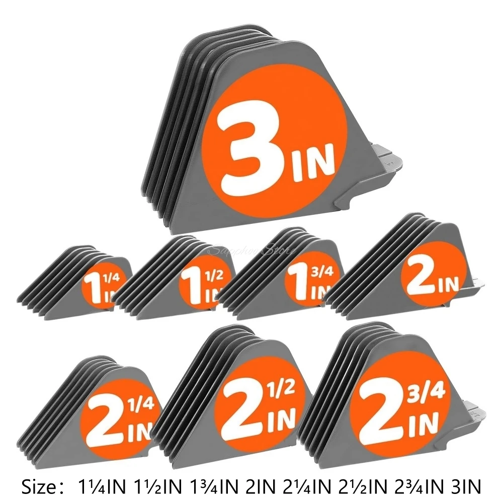 

8pcs Hair Clipper Guide Combs Attachments For Wahl Limit Comb With Cutting Lengths From 1.25-3 Inch Fit Most Size Wahl Clippers