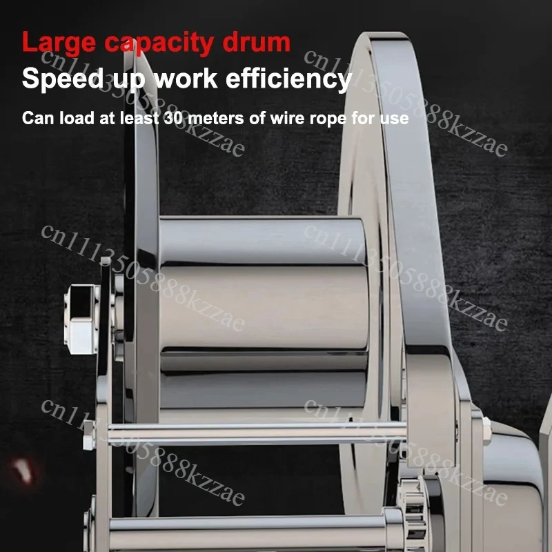 Utility Winch with Wire Rope eavy Duty Galvanized Hand Winch 3000bs Boat Trailer Hand Winches Single-Speed Trailer Winch