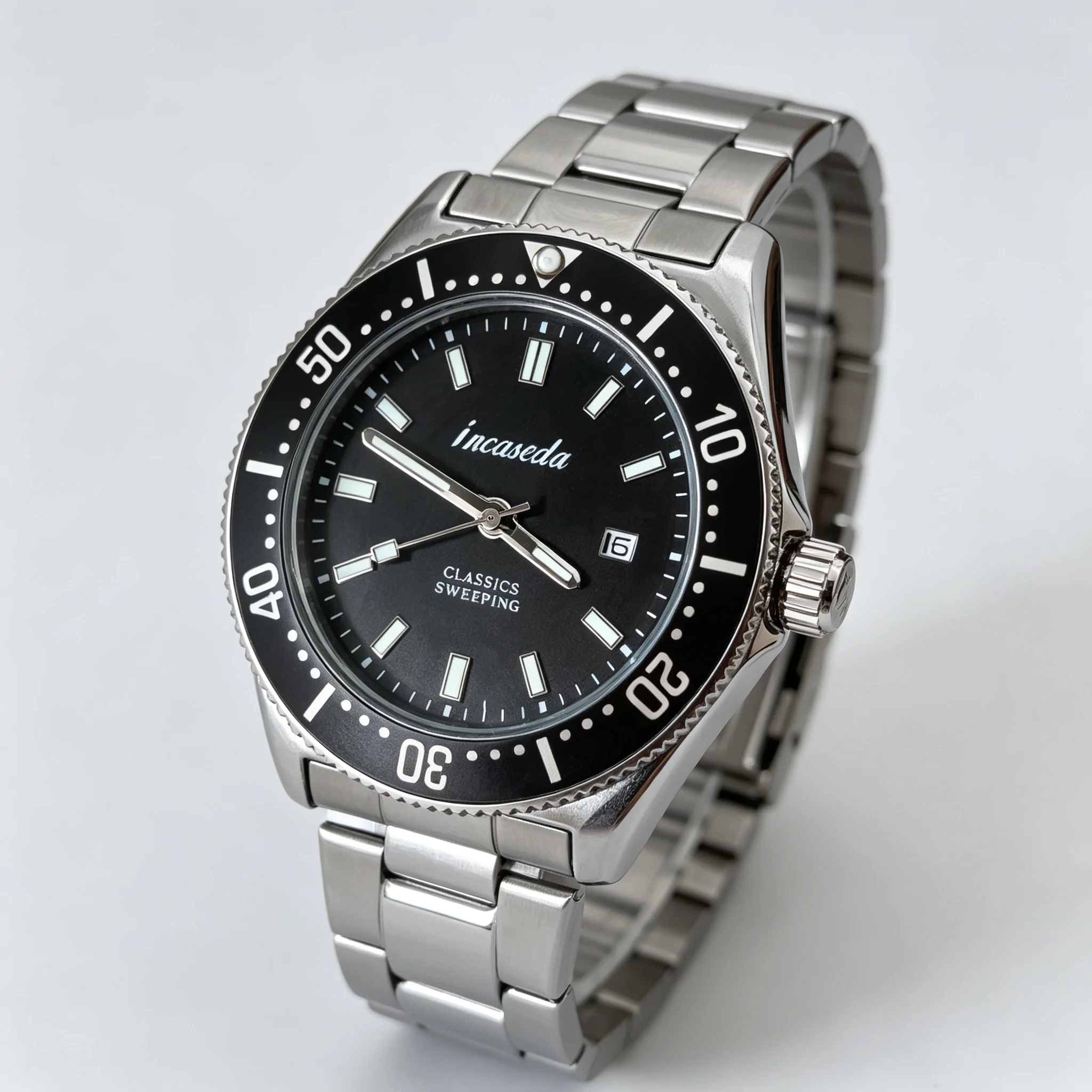 Incaseda Authentic Luxury Top Brand Series Fashion Business Sports Fully Automatic Quartz Movement with Calendar Quartz Watch