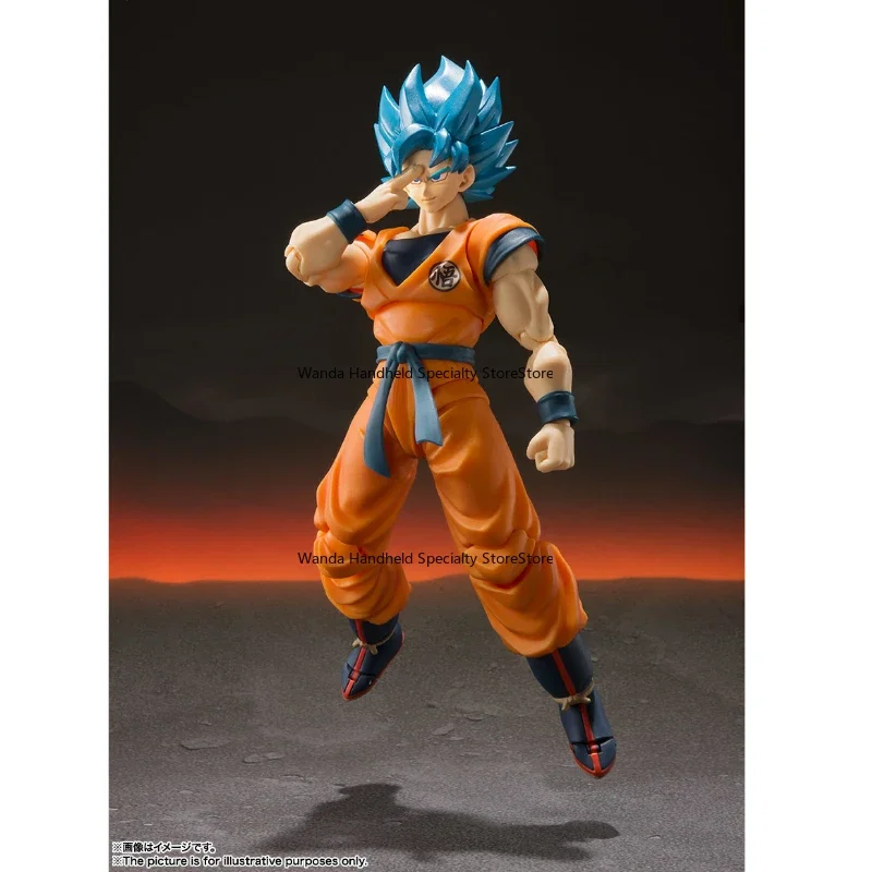 

In stock Bandal Dragon Ball Super Saiyan God Sun WuKong brand new Kamen Rider Mobile doll Desktop ornaments Promotional toys
