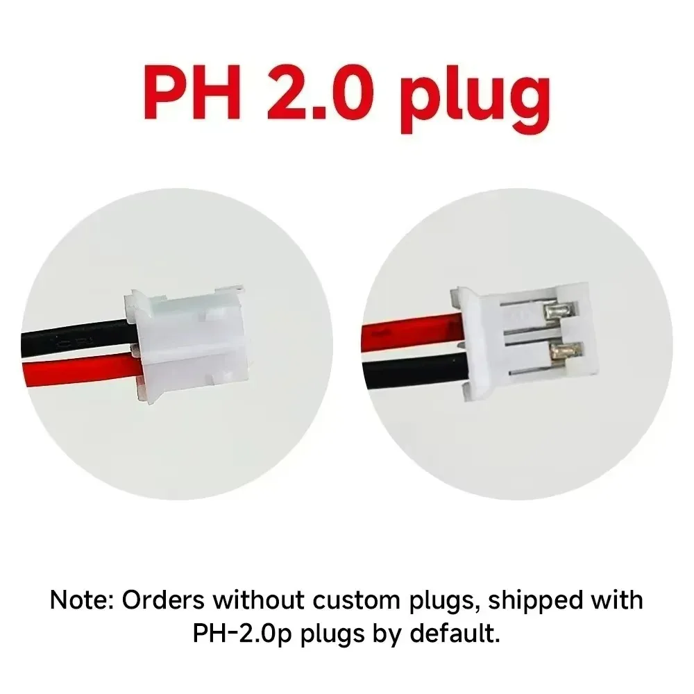 3.7V 103665 3000mAh Polymer Lithium Battery With PH2.0 Plug For Beauty Equipment Small Appliances LED Lights Driving Recorder