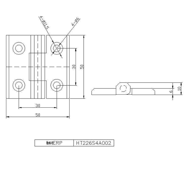 XJJ-226-2 Heavy Equipment Switchgear 50*50 Hinge 304 Stainless Steel Hinge Distribution Cabinet Door Mechanical Equipment Hinge