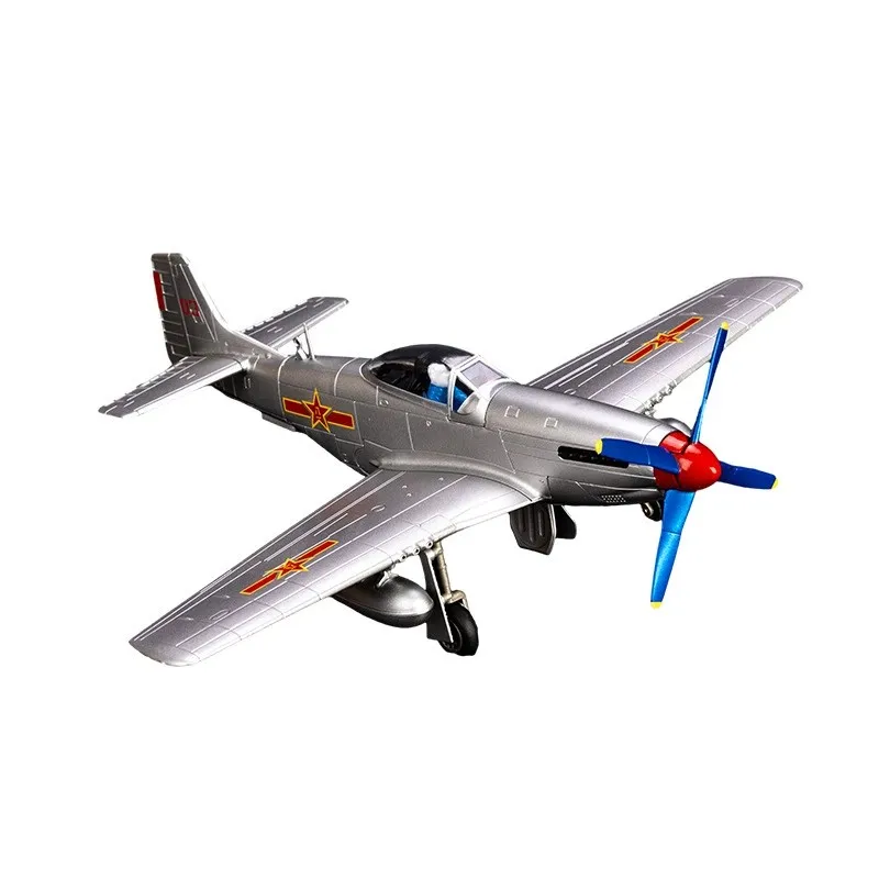 Diecast 1/48 Scale American P-51 Mustang Fighter Aircraft Alloy Model Airplane Simulation Military Souvenir Ornaments Or Gift