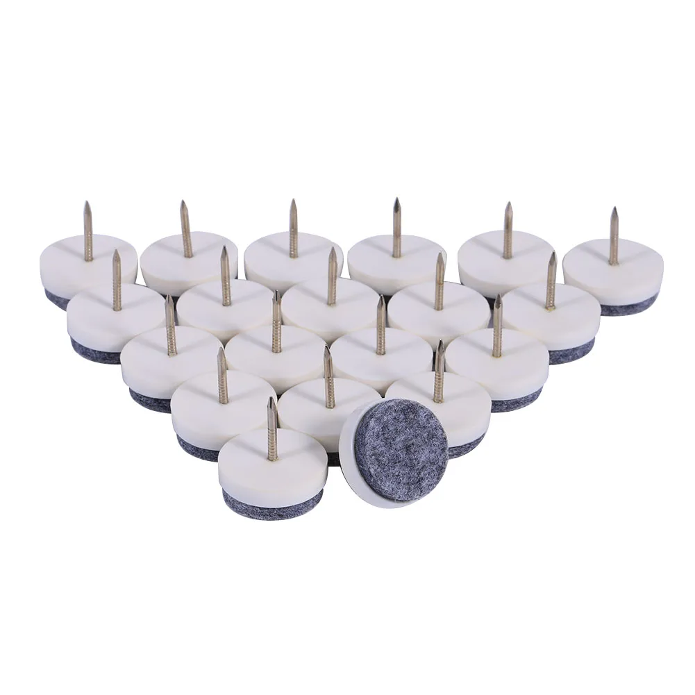 20 stuks/set 20mm meubelvilt nagelpads stoelpoot vilt pads vilt nagelpads stoel tafelpoot vilt beschermers vilt pads voor de vloer
