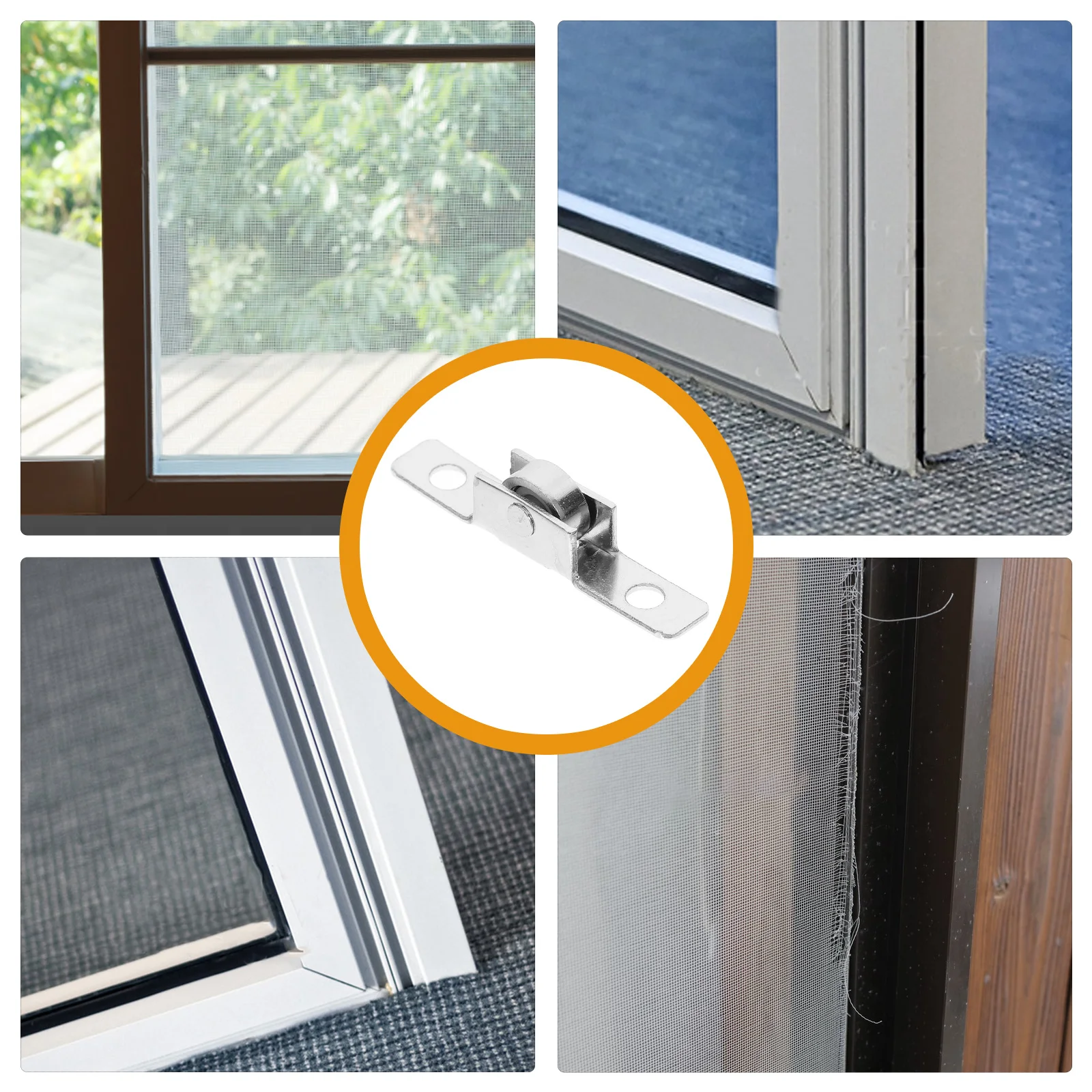 6 szt. Rolki do drzwi przesuwnych i okien, płynna praca, cicha konstrukcja, wysoka wytrzymałość, uniwersalne zastosowanie, zamiennik prowadnicy.