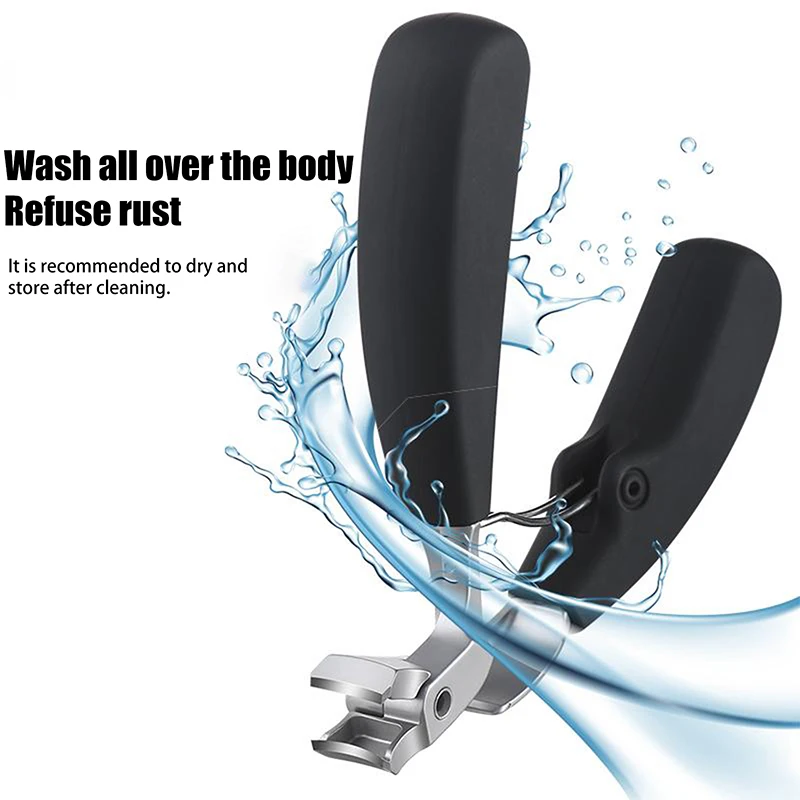 

Curved Head HeavyDuty Nail Clippers Large Opening AntiSplash For Elderly Thick Toenails Trimming