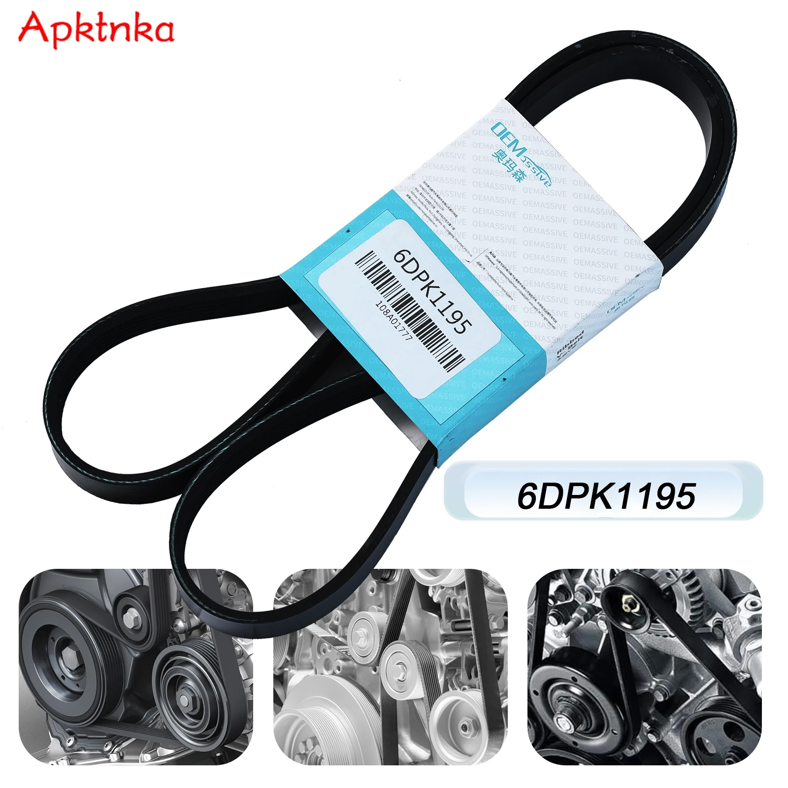 06A260849 06A260849B Correa de transmisión multi-V de 6 nervaduras EPDM para Volkswagen Bora Golf Jetta Seat Turedo Skoda Octavia 1996 1997 1998