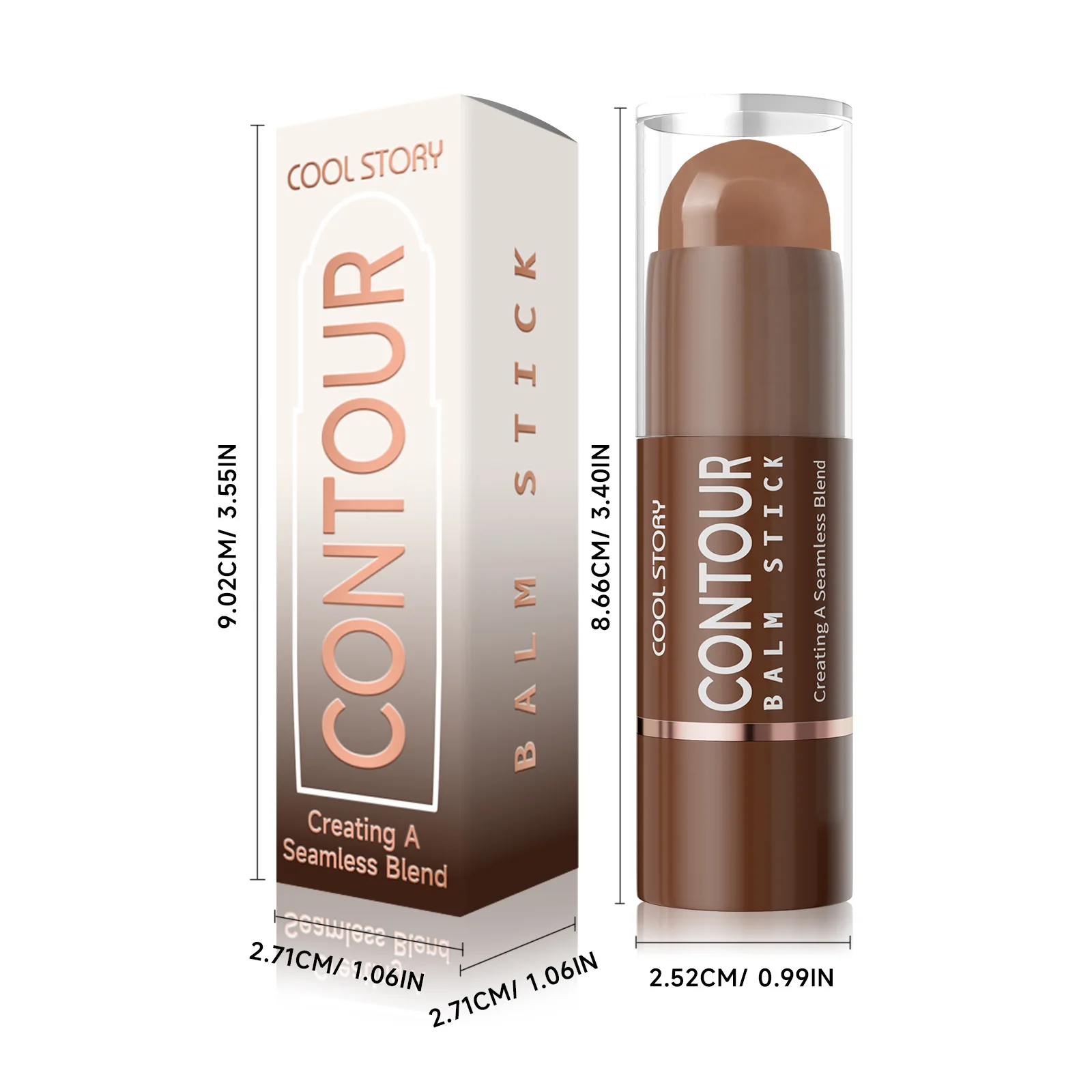 Seznica Diego Facial Contouring Stick Contouring Stick Antik Bronze Farbe Textmarker Rouge Stick Nasenschattenstift Make-up-Werkzeug Kosmetik