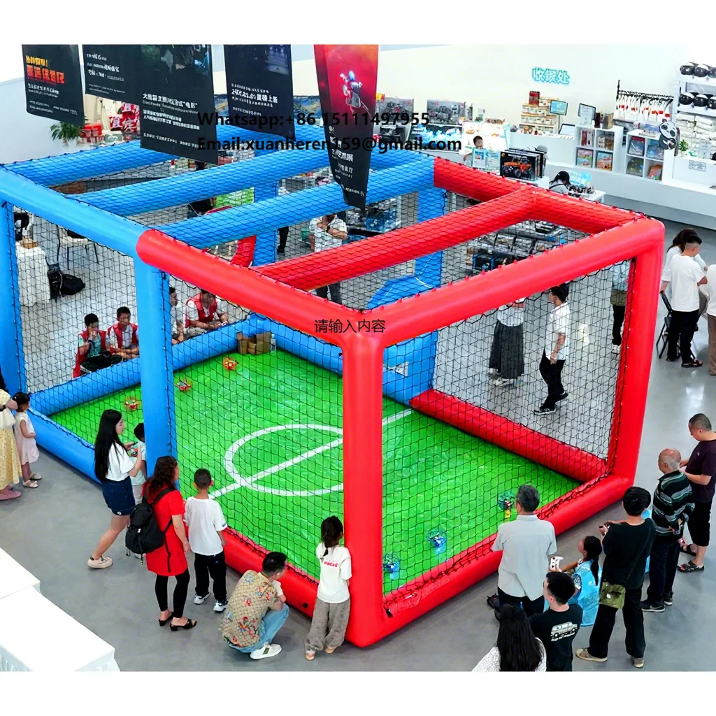 

Inflatable Drone Football Field Commercial Air Sealed PVC Event Drone Soccer Ball Game Inflatable Tent Drone Obstacle Arena