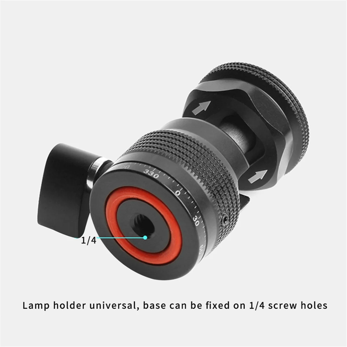 كاميرا تصاعد وصلة معدنية صغيرة رئيس كاميرا ترايبود الملحقات العالمي الكرة رئيس ملء دعامة إضاءة صغيرة عالمية