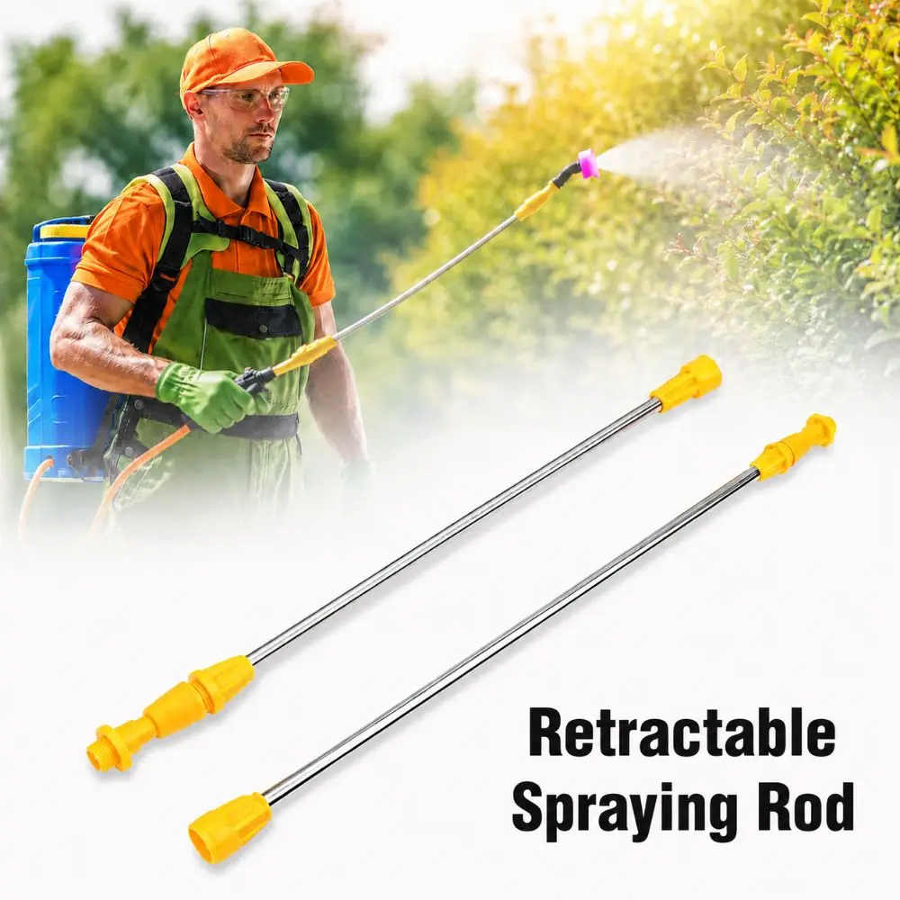 Durable Retractable Spraying Rod Hand Pressure Type Adjustable Watering Wand 0.45-0.8m Garden Sprayer