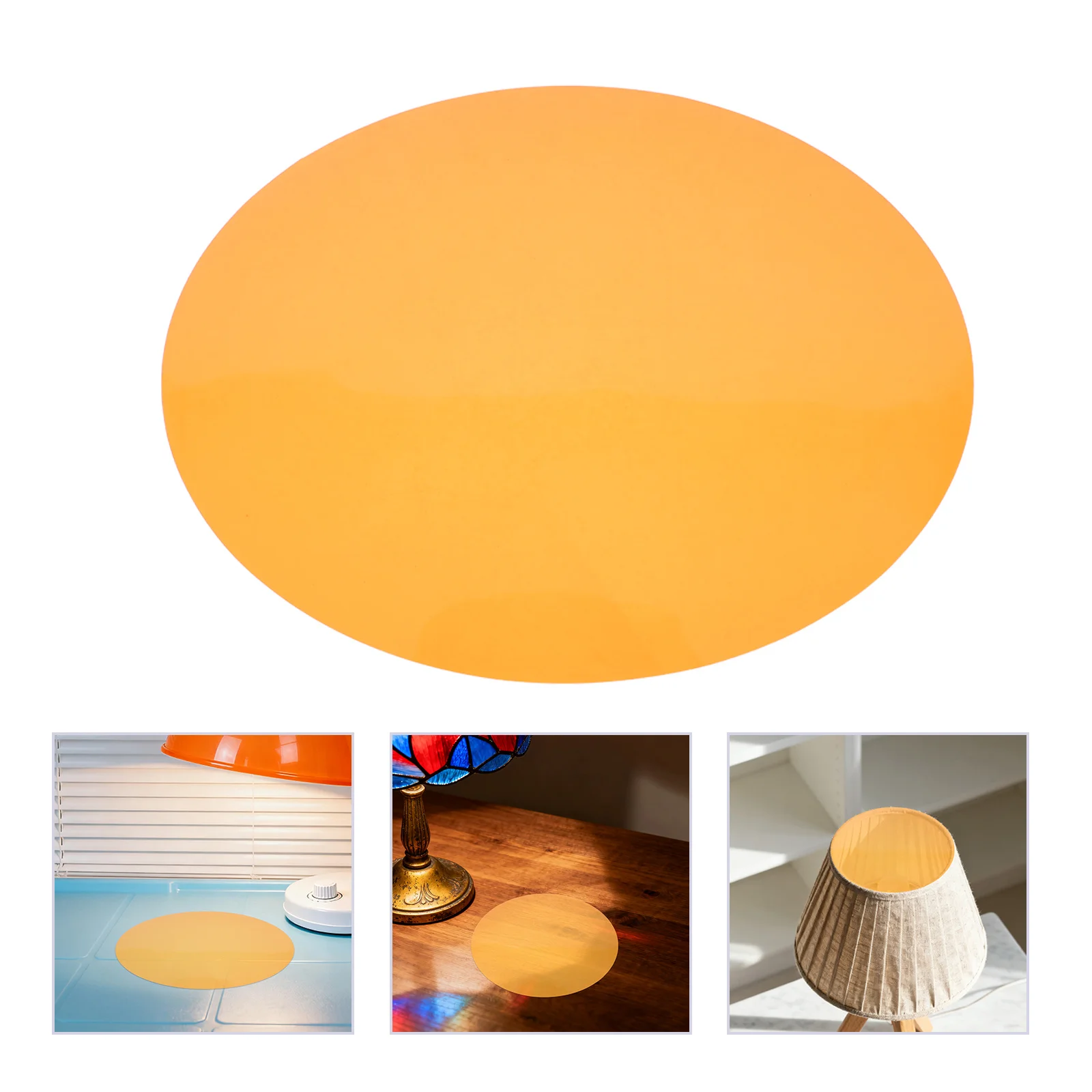 

5Pcs Warm Light Film Sticker Colored Transparent Round Filter Sheets 15Cm Orange Adhesive Spotlight Floodlight Decorative
