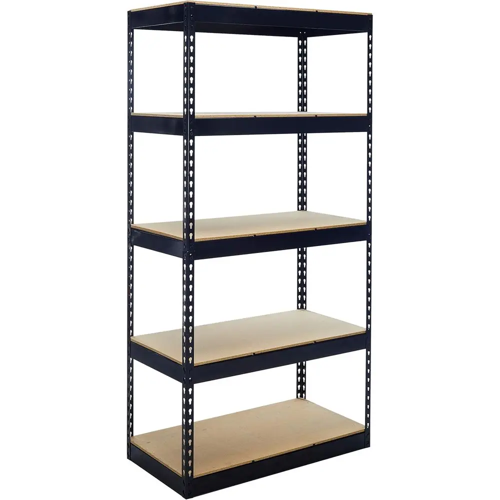 

Black Riveted Steel Shelving Unit by Lorell, Model LLR61621