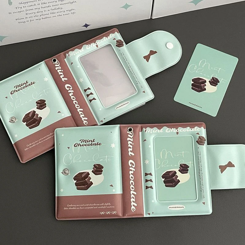 ~French Thin And Clever PVC Hollow Card Bag Single Compartment Portable Photo Album 3-inch Small Card Storage Book Storage Bag
