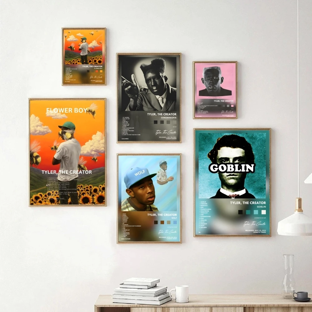 مغني الراب T-Tyler الخالق اللوحة الخط مقاوم للماء التجاعيد الحرة جدار الفن غرفة المعيشة غرفة نوم ديكور المنزل الجمالي #2