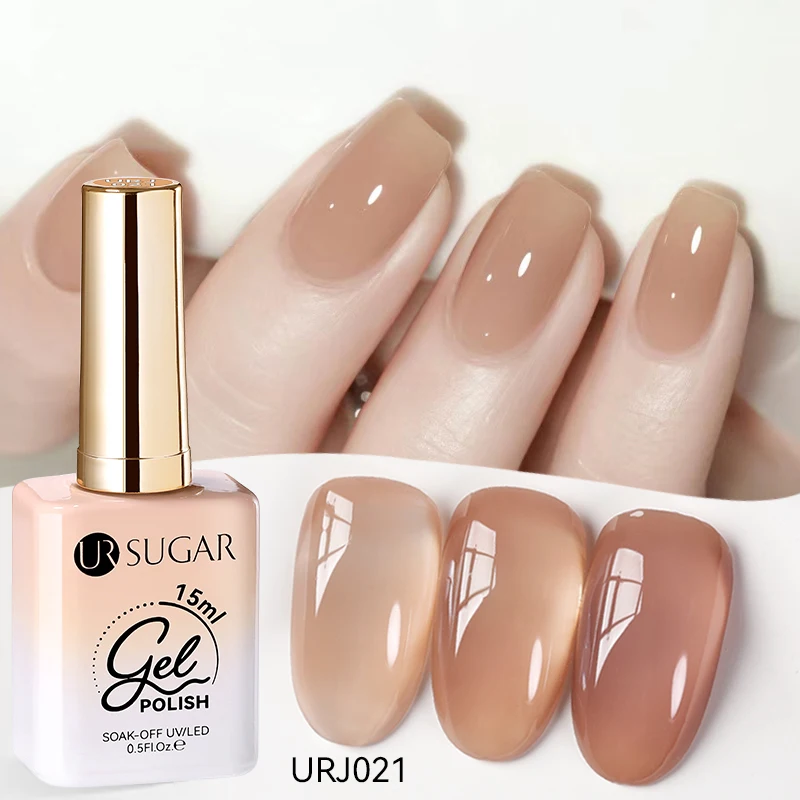UR SUIKER 15 ml Jelly Gel Nagellak Zwart Rood Roze Kleur Semi Permanente Nail Art Manicure Losweken LED UV Gel nagellak
