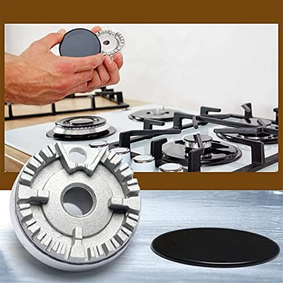 N38R_ Universal Burner Crown Flame Cap for CDA Oven Cooker (Flat)