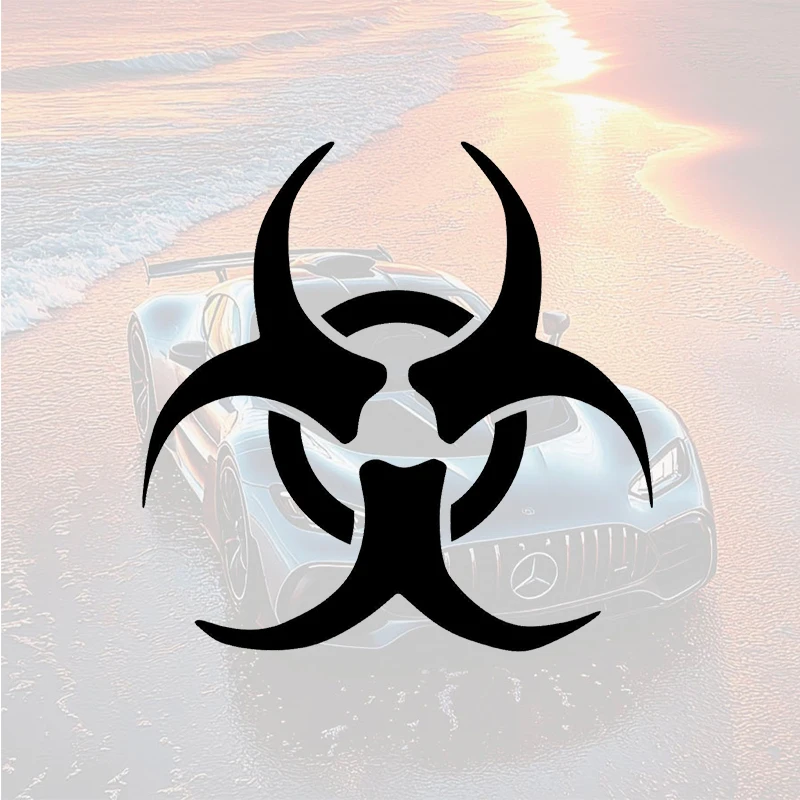 Biohazard Car Sticker Black Waterproof Durable Vinyl Decal Auto Motorcycle Outdoor Indoor Symbol