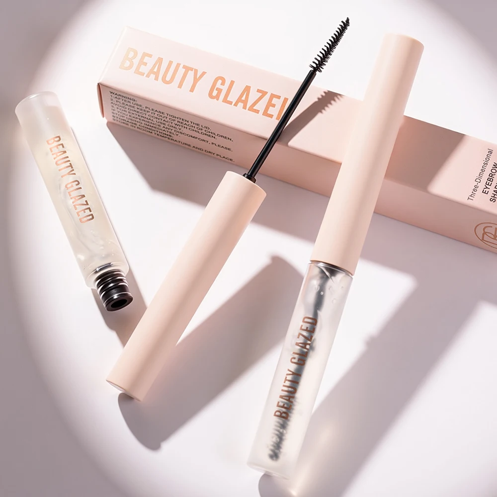 Gel afiado de sobrancelha tridimensional vitrificado Beauty, à prova d'água, à prova de manchas, retenção de longa duração para um visual natural,