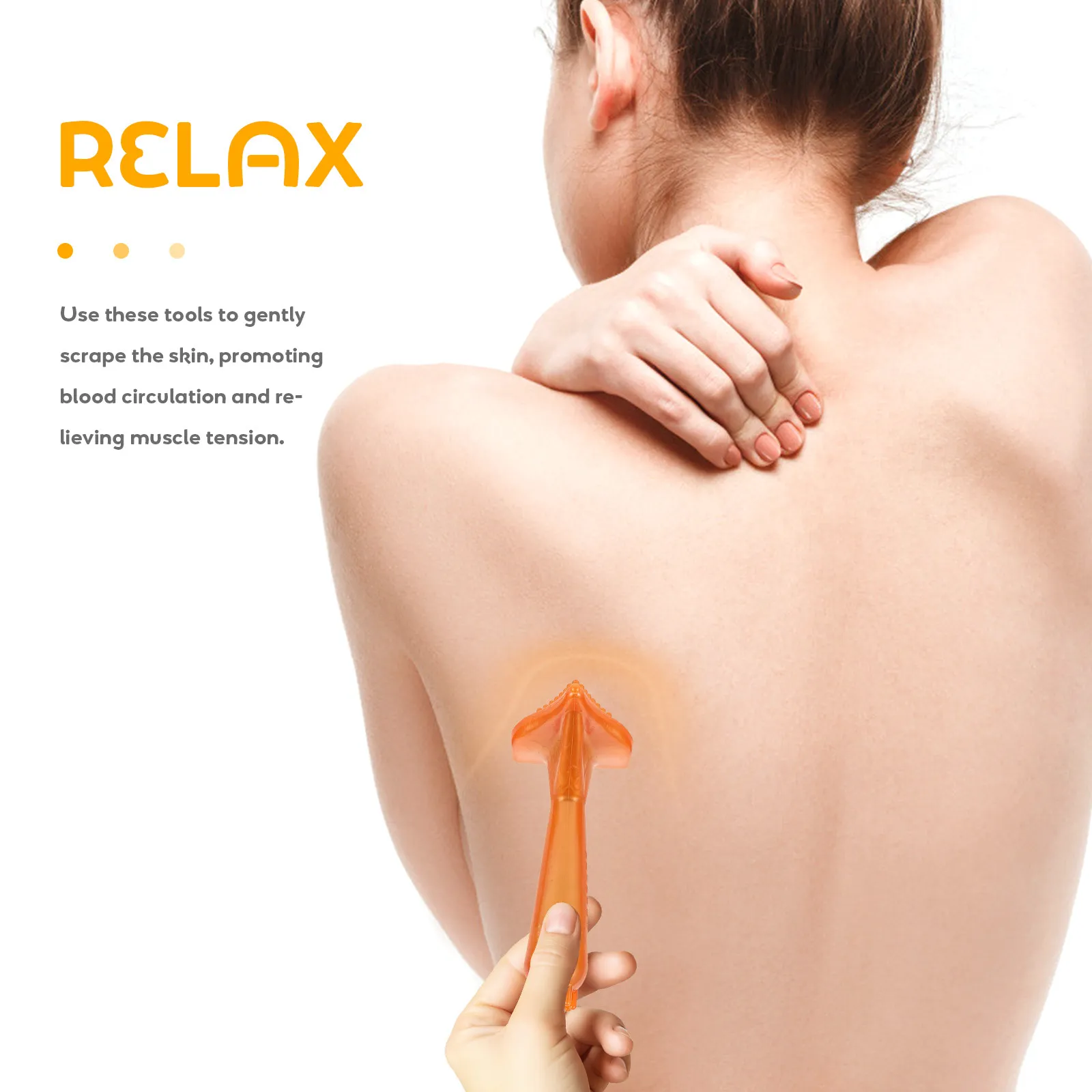 3Pcs Body Massage Brush Meridian Scraping Tool Essential Oil Applicator Body Sculpting Relaxation Home Salon Treatment
