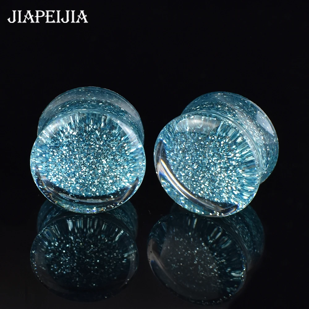 2Pcs 6-50mm Pure Color Shining Ear Gauges Tunnels and Plugs Ear Stretcher Expander Ear Piercing Jewelry