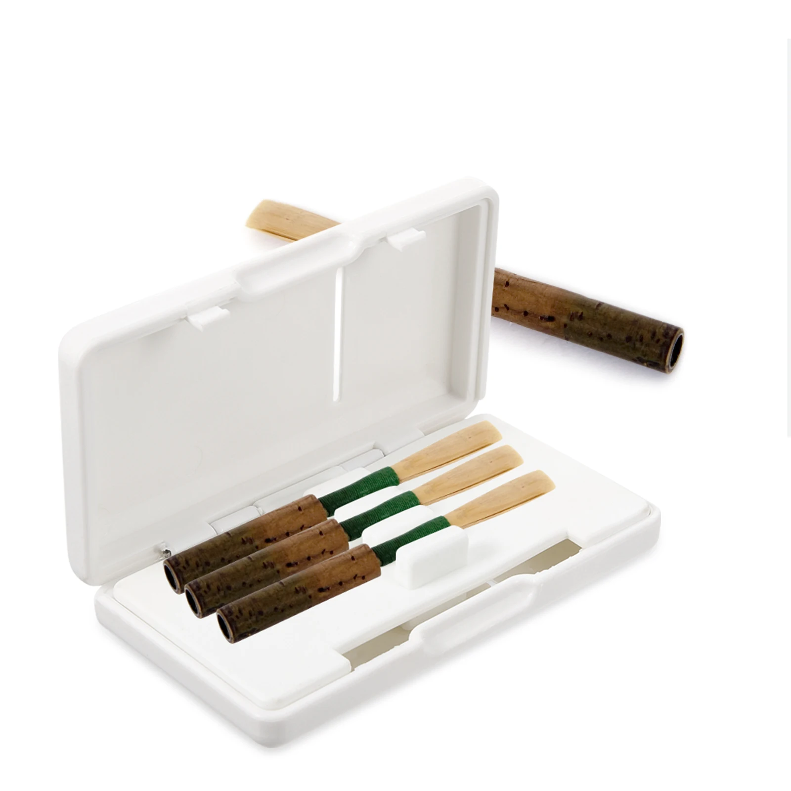Caja de almacenamiento de Oboe de 6 ranuras, Material Abs, protección contra la humedad, soporte de caña portátil para saxofón, estuche de cañas para Oboe, contenedor de caña de música