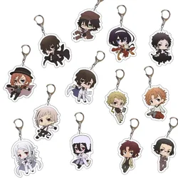 Anime Keychain Bungou Stray Dogs Atsushi Nakajima Dazai Key Chain for Women Accessories Cute Bag Pendant Key Ring for Fans Gift