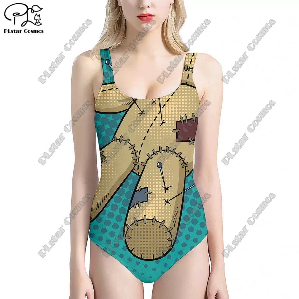 PLstar Universe Traje de baño de una pieza Impresión de cuerpo completo 3D Traje de baño de verano para mujer Traje de baño de una pieza Bikini Traje de baño sexy 2