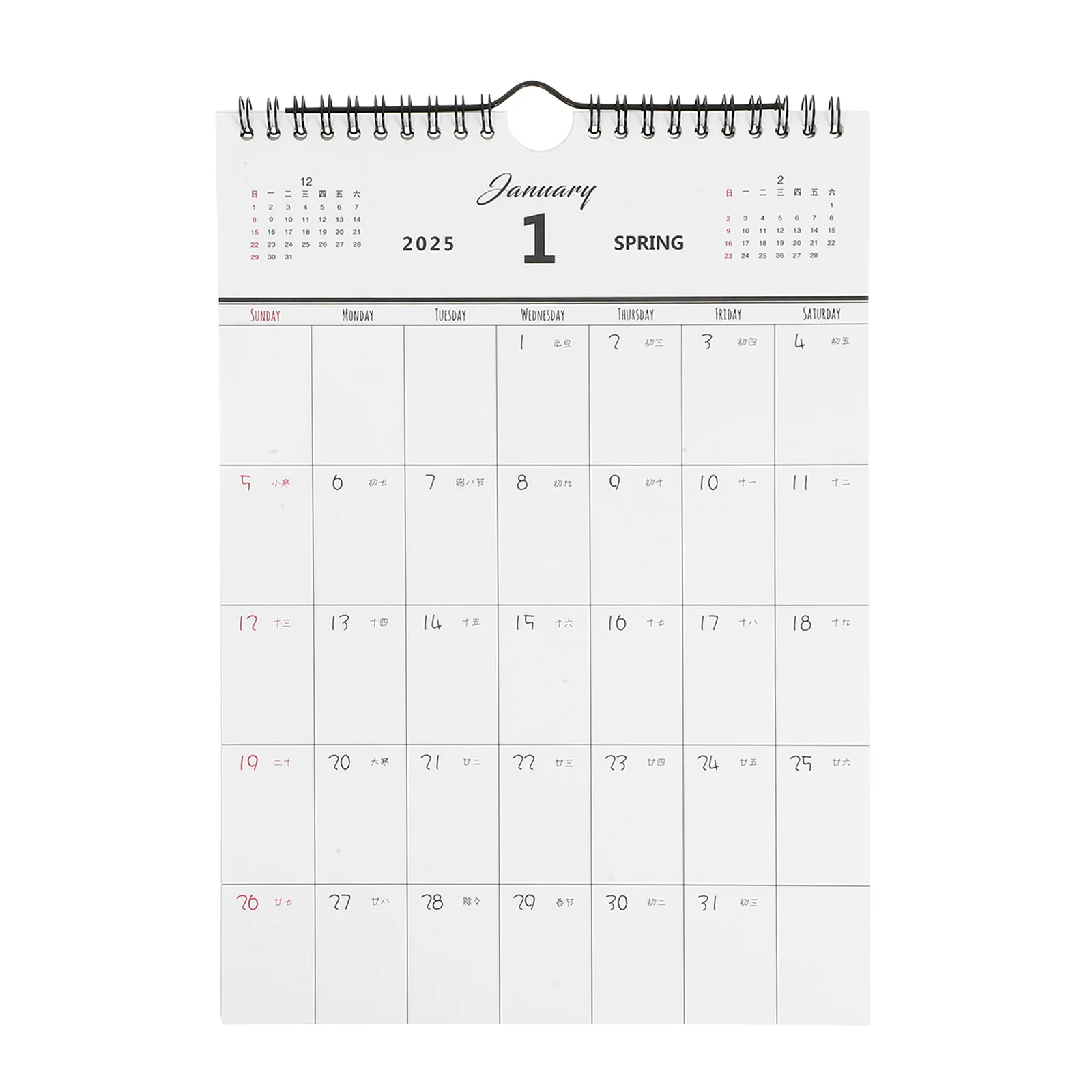 

Hanging Monthly 2024-2025 Large Wall Calendar For Office Home Clear Printed Yearly Planning Paper Calendar Functional Office