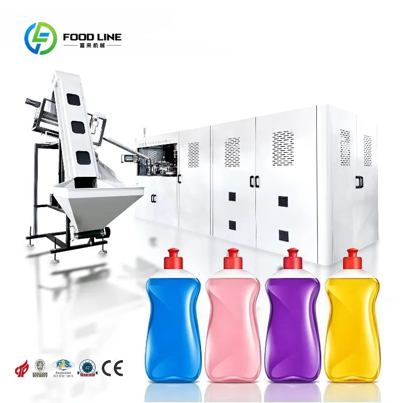 Customized 6 Cavities 1L 2L Full Automatic PET Plastic Detergent Bottle Making Stretch Blow Molding Machine