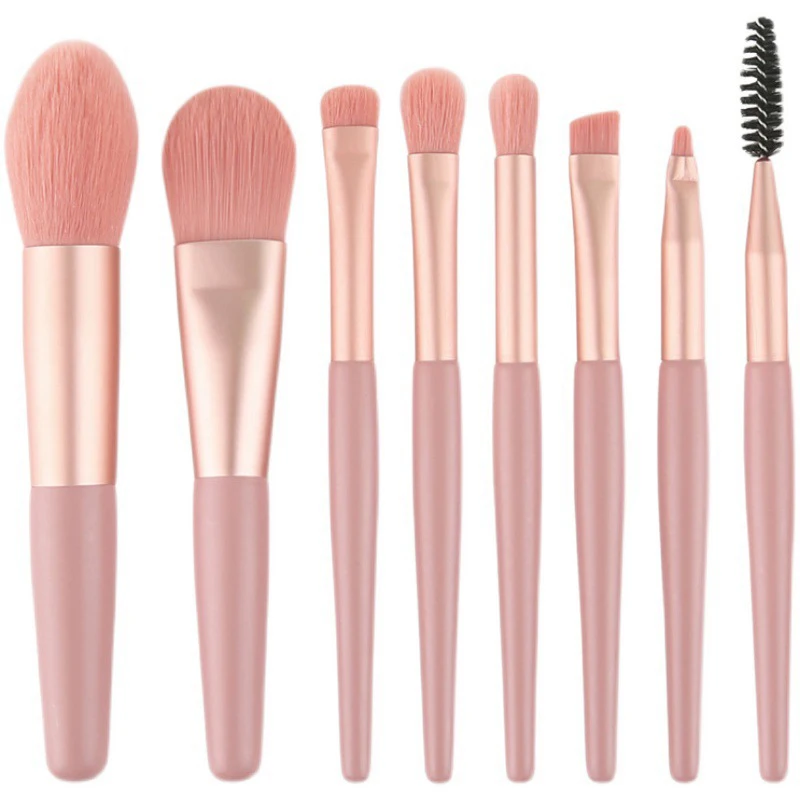 New 8Pcs Makeup Brush Set Makeup Concealer Brush Blush Loose Powder Brush Eye Shadow Highlighter Foundation Brush Beauty Tools