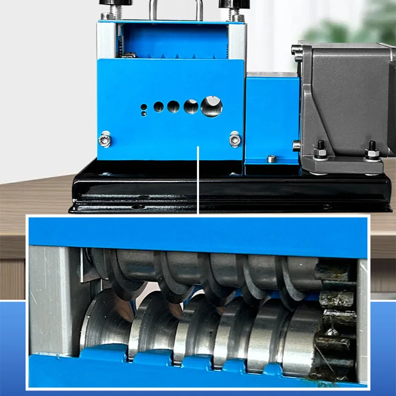 220V Small Wire Stripper, 6-Hole Feed, Scrap Copper Wire and Cable Stripping Machine, Automatic Stripping Machine