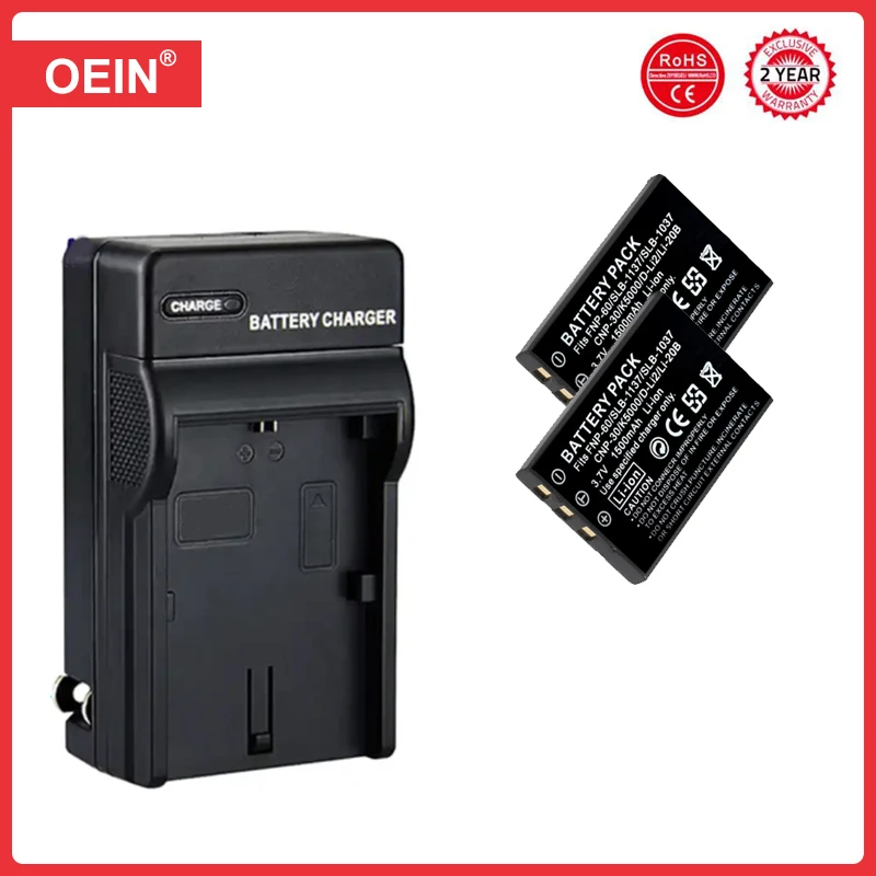 NP-60 NP60 Battery and LED Charger for Fujifilm NP-60 Kodak KLIC-5000 Samsung SLB-1137 Olympus LI-20B FinePix 50i 601 F401