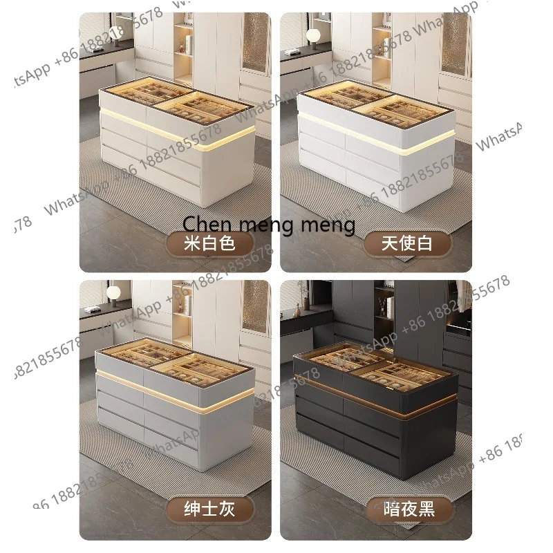 Gioielli minimalisti italiani Nakajima Bancone guardaroba Vetrina per camera da letto Semplice cassettiera bifacciale