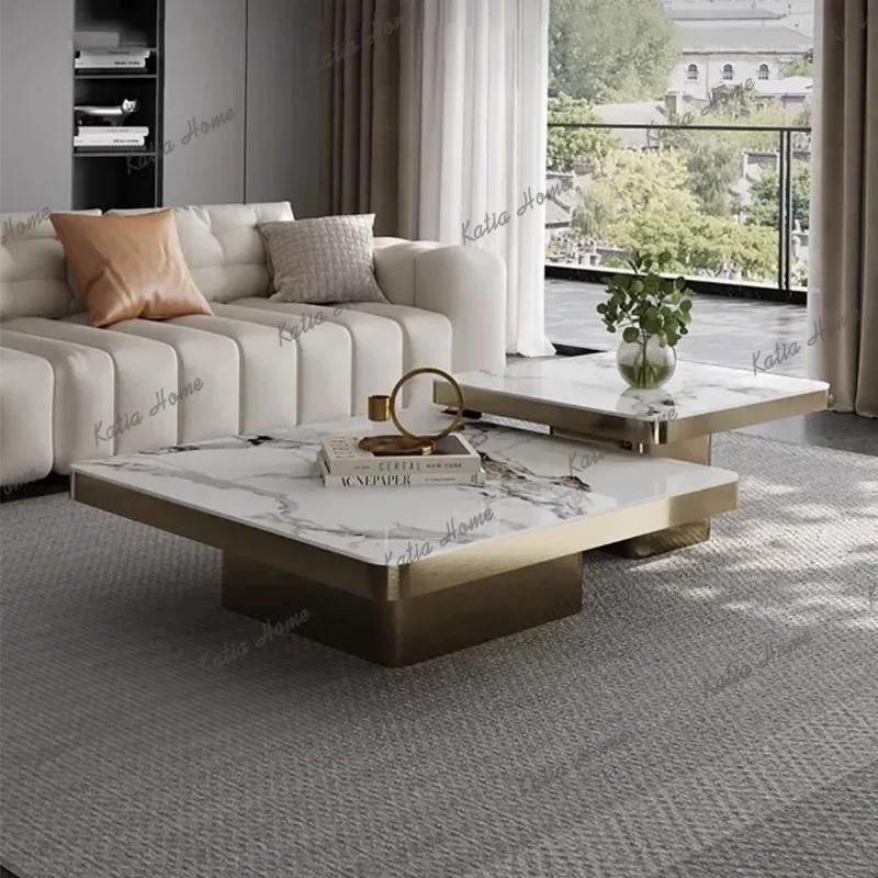 LSDesign Luxury Floor Aesthetic Coffee Table Organizer Hardcover Mesa Centro Salon Home Furniture Italian Unique Coffee Table