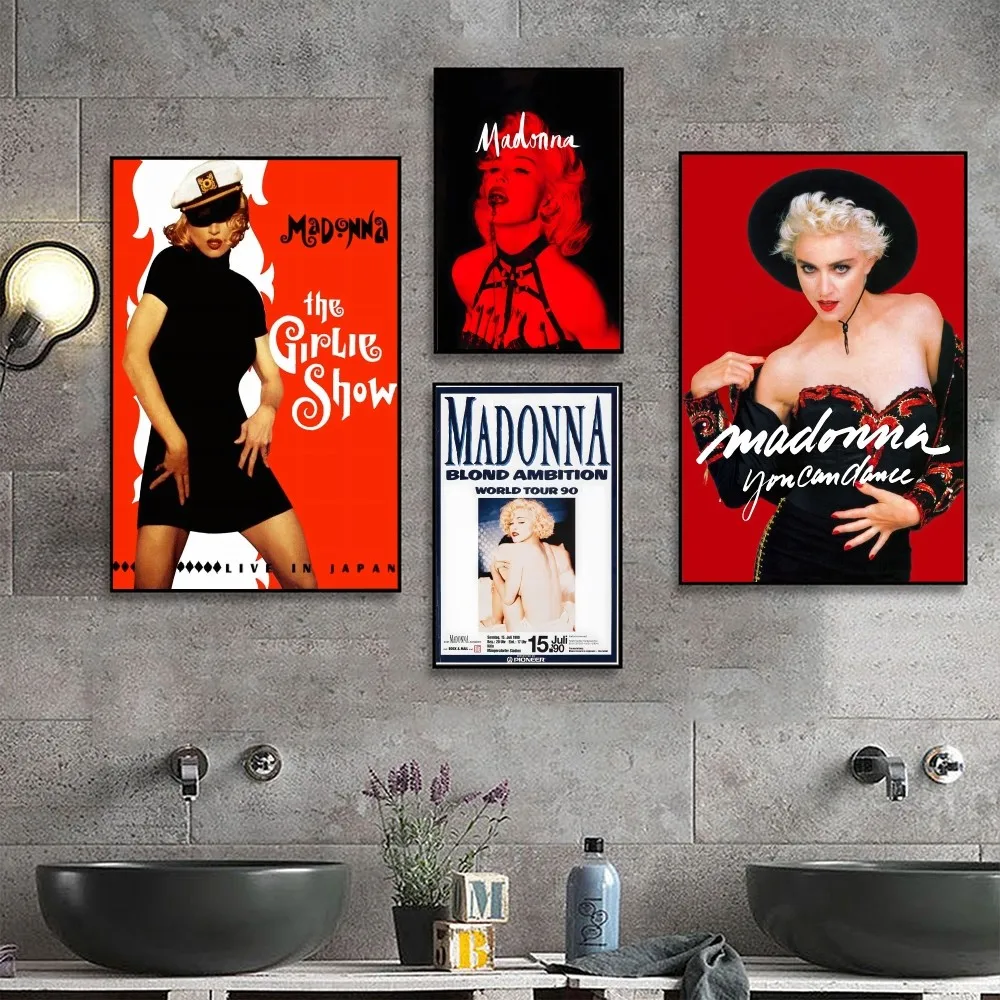 M-Madonna Singer Poster Posters Kraft Paper Vintage Poster Wall Art Painting Study Aesthetic Art Small Size Wall Stickers