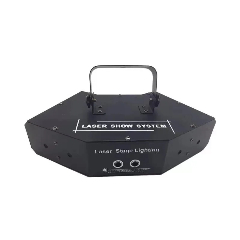 

Fan six-eye light red, green and blue laser light 24-in-1 pattern effect light KTV box bar light