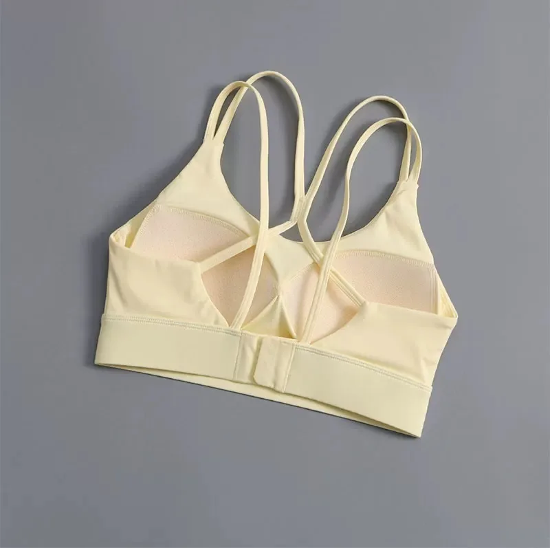 Sportunterwäsche mit Brustpolster, stoßfester Fitness-BH, nacktes Yoga-Top, Lauf- und Outdoor-Bekleidung, schöner Rücken für Frauen – Detail 8