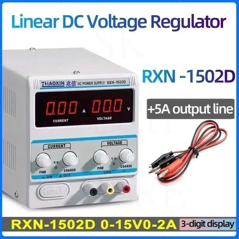 110 فولت 220 فولت مختبر منظم تيار مستمر امدادات الطاقة 15 فولت 2A 3A RXN1502D RXN1503D مقعد قابل للتعديل تيار مستمر امدادات الطاقة لإصلاح الهاتف