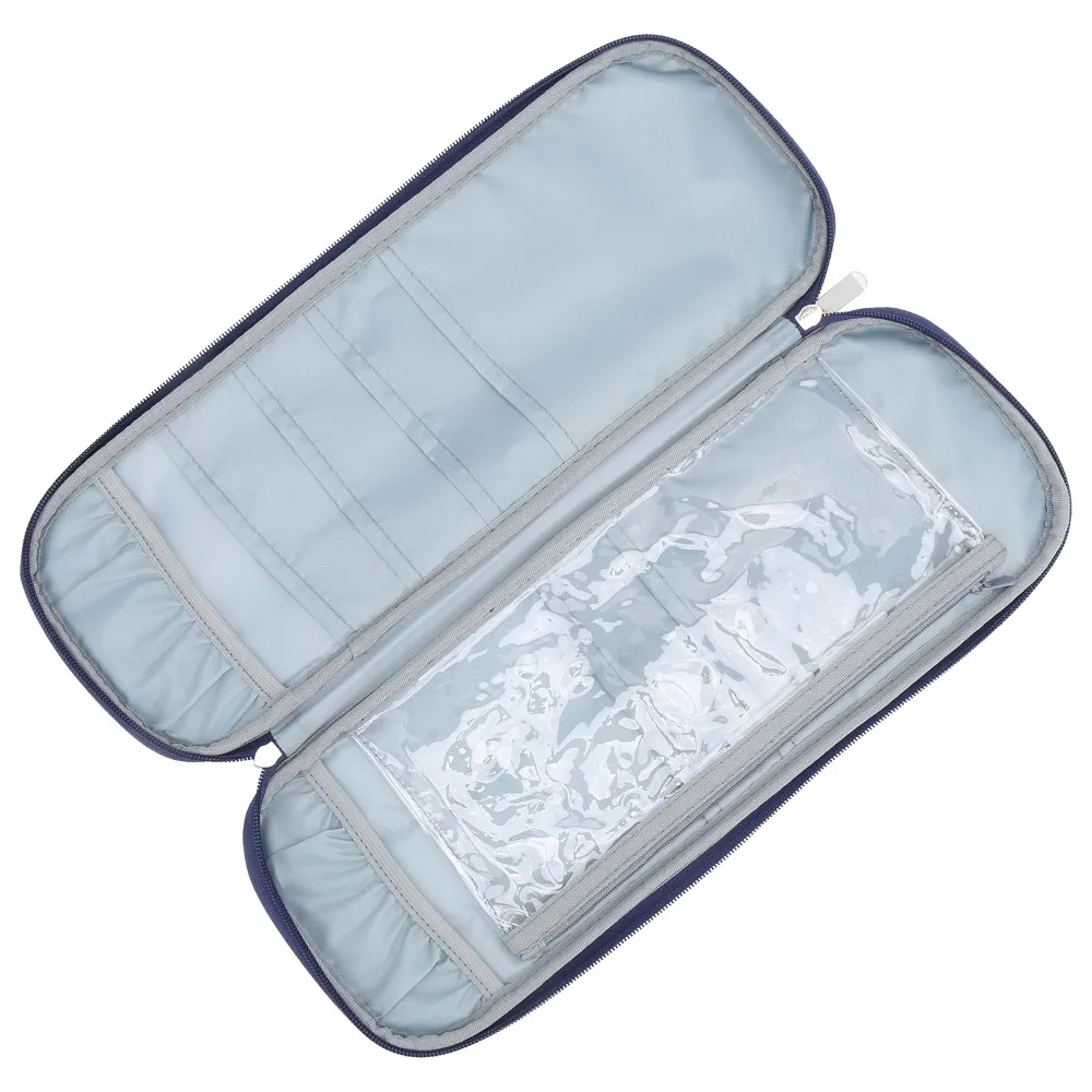 Oxford Cloth Knitting Needle Case Large Capacity Multiple Compartments Sewing Tool Storage Knitting Accessories Bag For Crafters