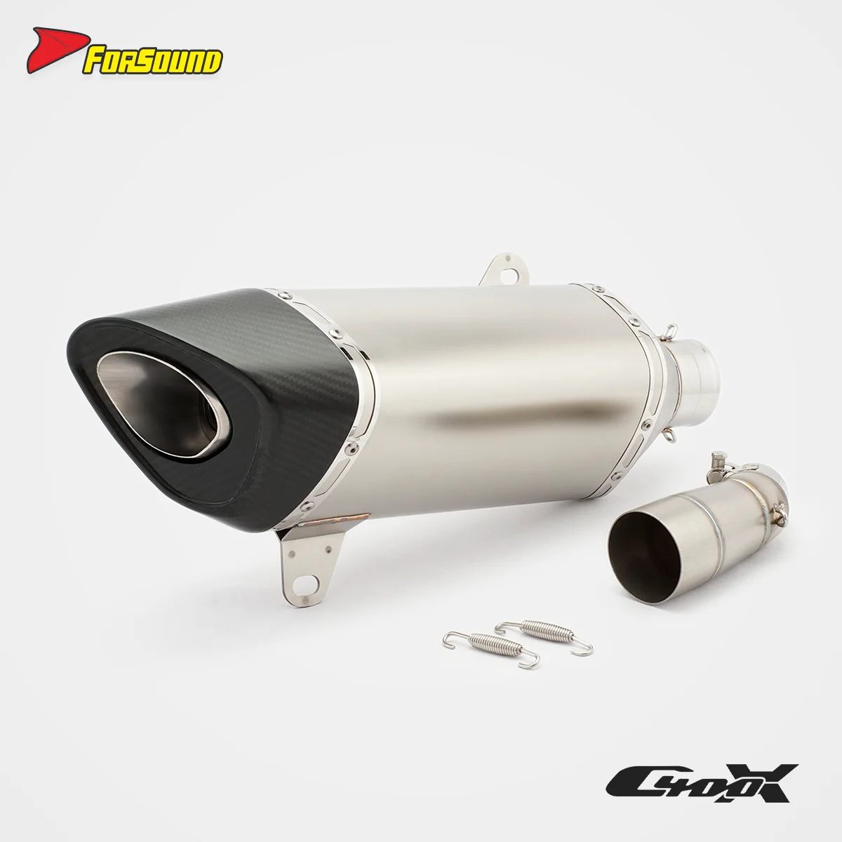 Forsound Factory Wholesale Price BMW C400X Titanium Exhaust Valved Muffler with Mid Pipe Resonator