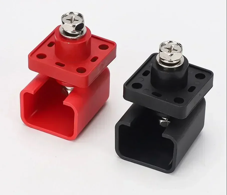 2pcs 200A Through-wall Types Lithium Battery Energy Storages Terminal High Current Lithium Battery Copper Terminal Connector