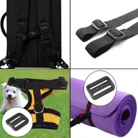 5pcs Plastic Buckle Black Curve Tri-Glide Slider 20mm 25mm 32mm 38mm 50mm Adjustable Buckle for  Belt Suitcase Bags DIY 5