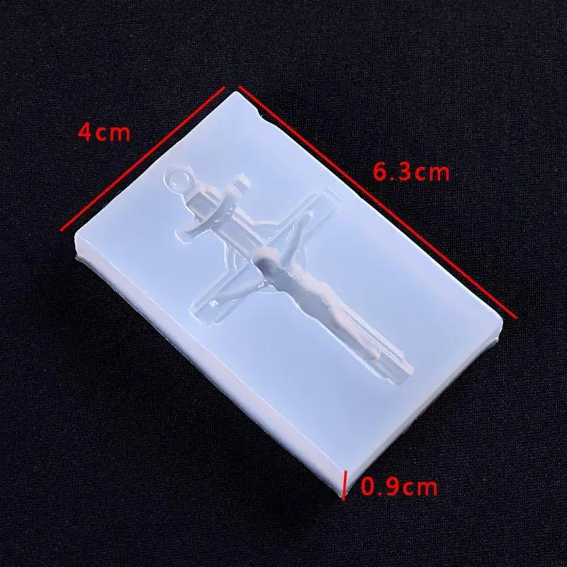 

A52E Keychain Pendant Silicone Mold Cross Resin Mold Hole Silicone Mold Epoxy Resin Casting Necklace Earring Charm Jewelry