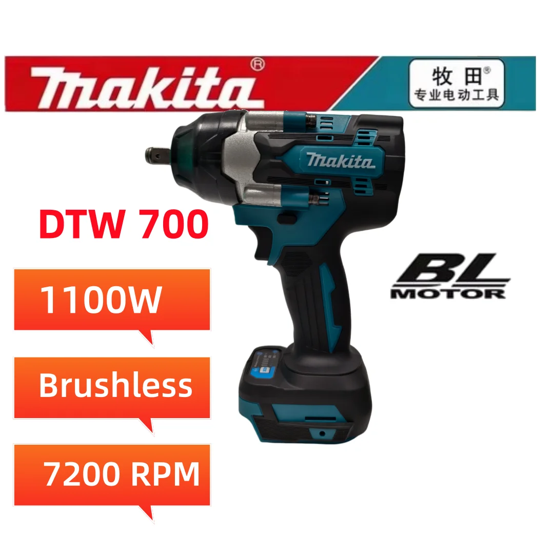 Fit Makita 18V Li-ion Battery High Torque 1000N.m DTW700 Cordless Brushless 1/2