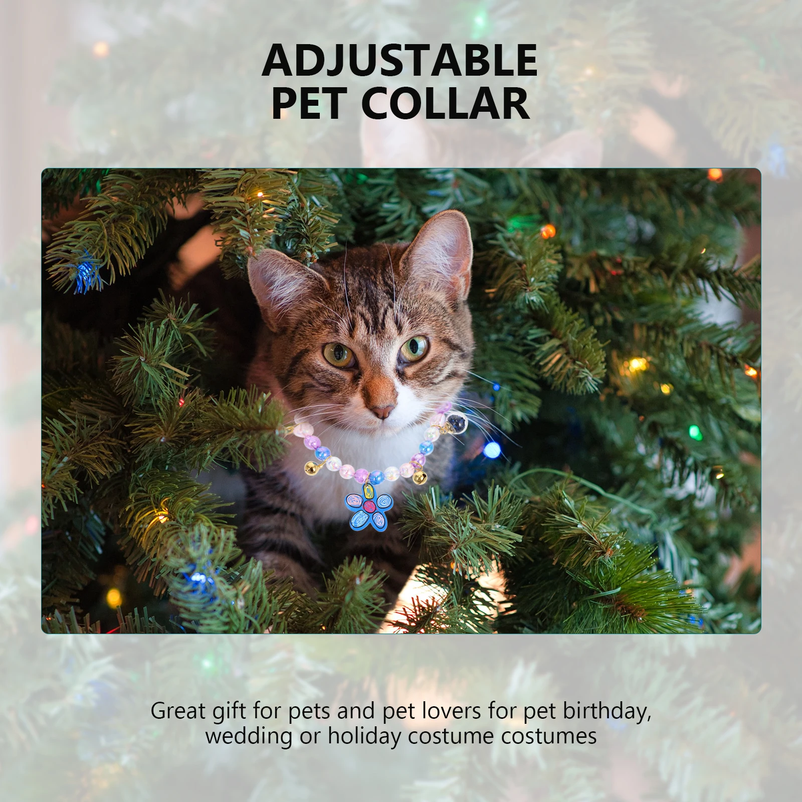 

Pearl Pet Collar Adjustable Necklace Decorative Neck Ring Photo Eco Friendly Durable Pet Accessory Dog Kitten