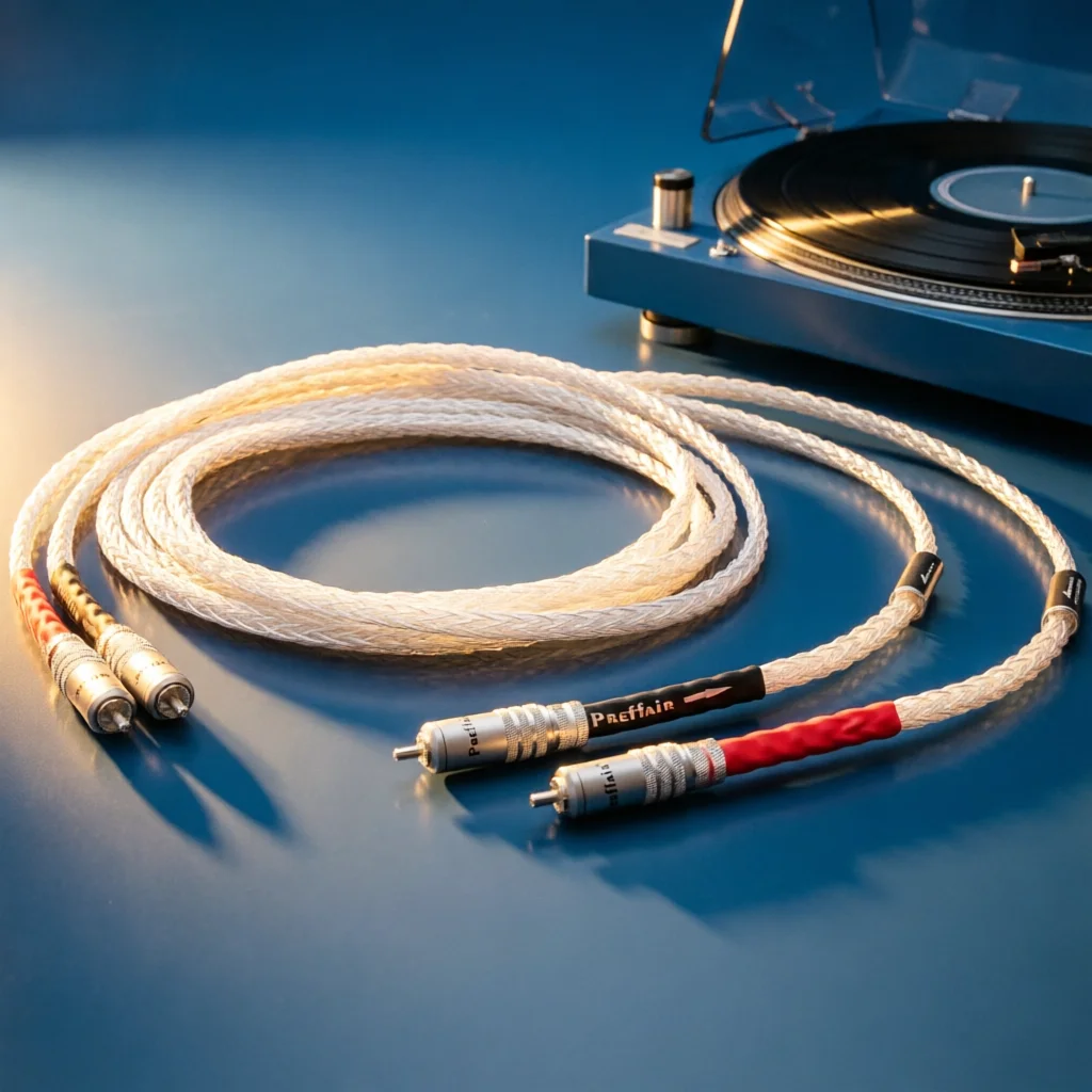 L303R1720 6AG 12-Strand OCC Silver-Plated Audio Interconnect RCA Cable – 99.9999% Pure Copper, Low Capacitance, PVC Jacket,