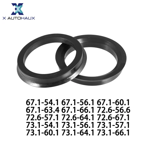 Imagen 1 del producto X Autohaux-cubo de rueda de coche de plástico, anillos centricos, orificio central de rueda, 67,1-54,1, 67,1-56,1, 67,1-60,1, 67,1-63,4mm, 2 uds.