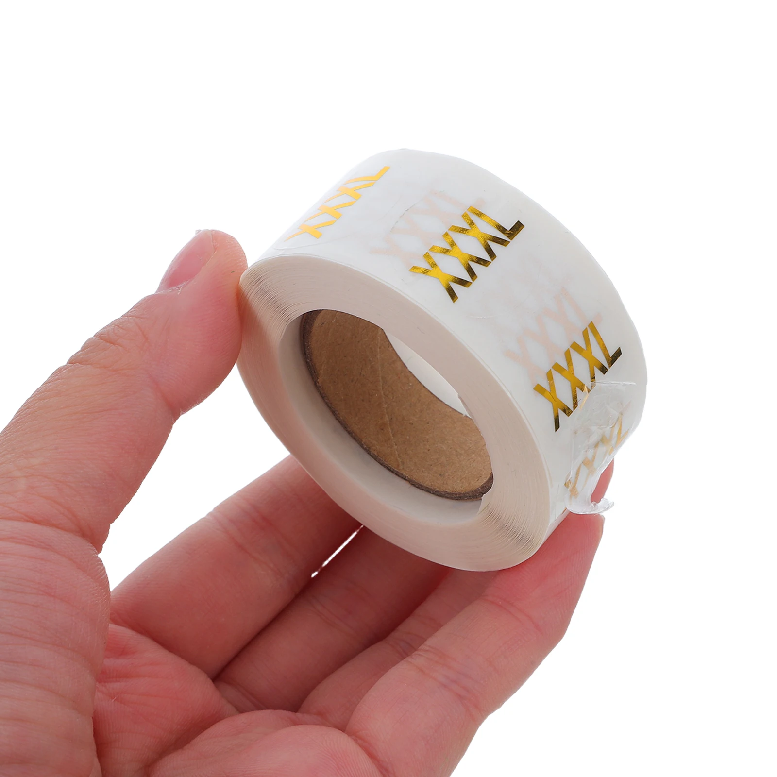 

6 Rolls S-3Xl Round Clothing Size Stickers Waterproof Adhesive Labels Transparent Base For Apparel Inventory Organization