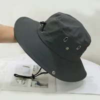 Summer Men Bucket Hat Outdoor UV Protection Wide Brim Hunting Hiking Hat Fisherman Hat Beach Sunscreen Cap Fishing Cycling Caps 6